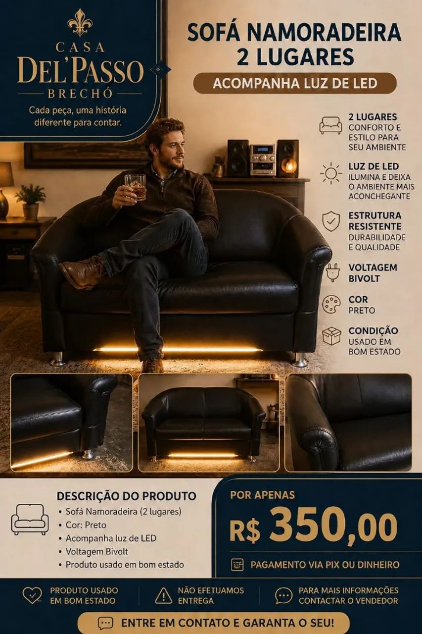 Sofa dois lugares