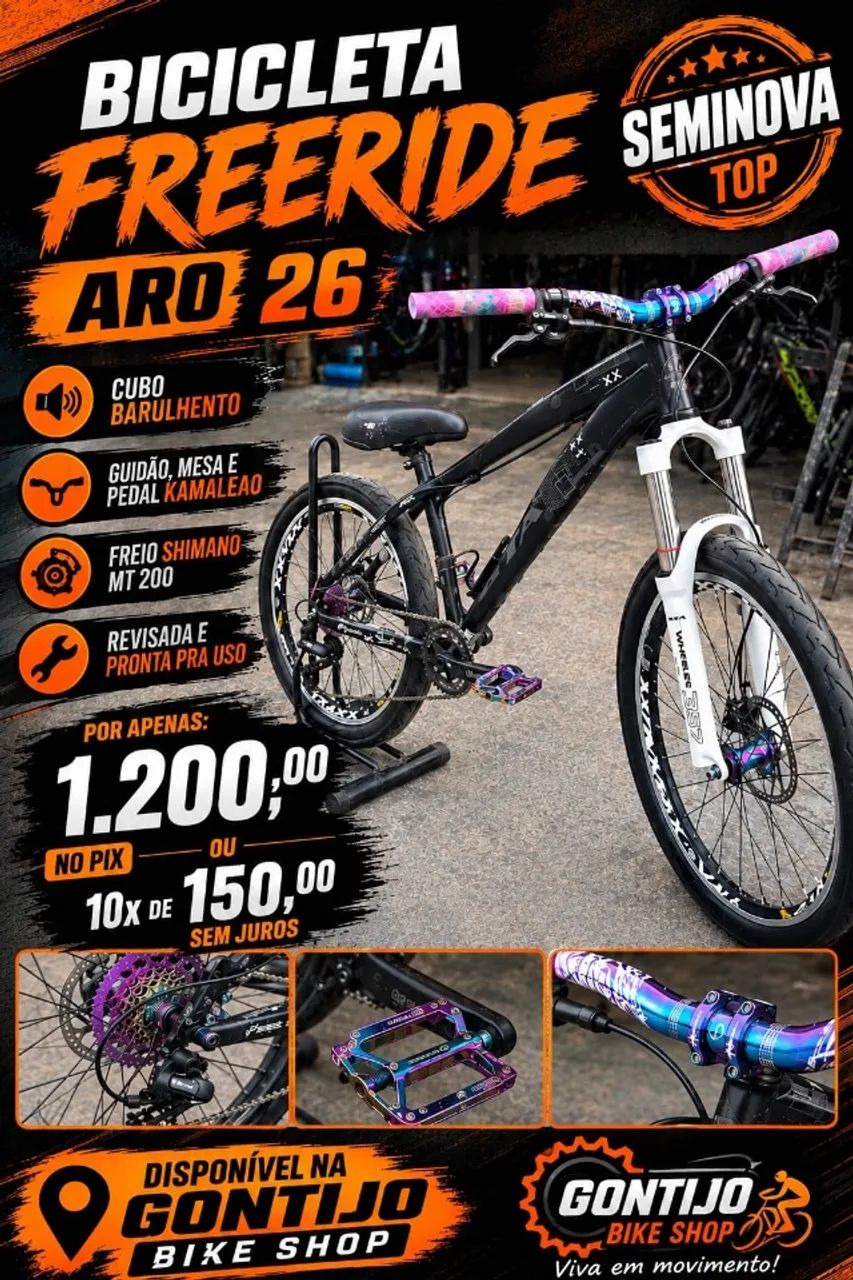 Bicicleta Freeride aro 26