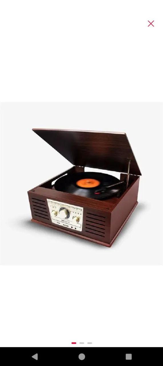 Vitrola sonata ,com toca disco, cd,usb, bluetooth, rádio e conversor digita, - Foto 3