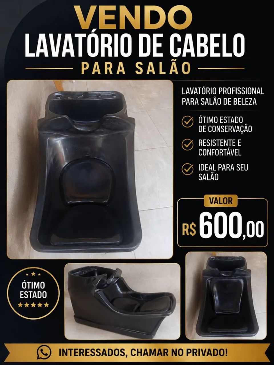 Lavatório de cabelo de salão 