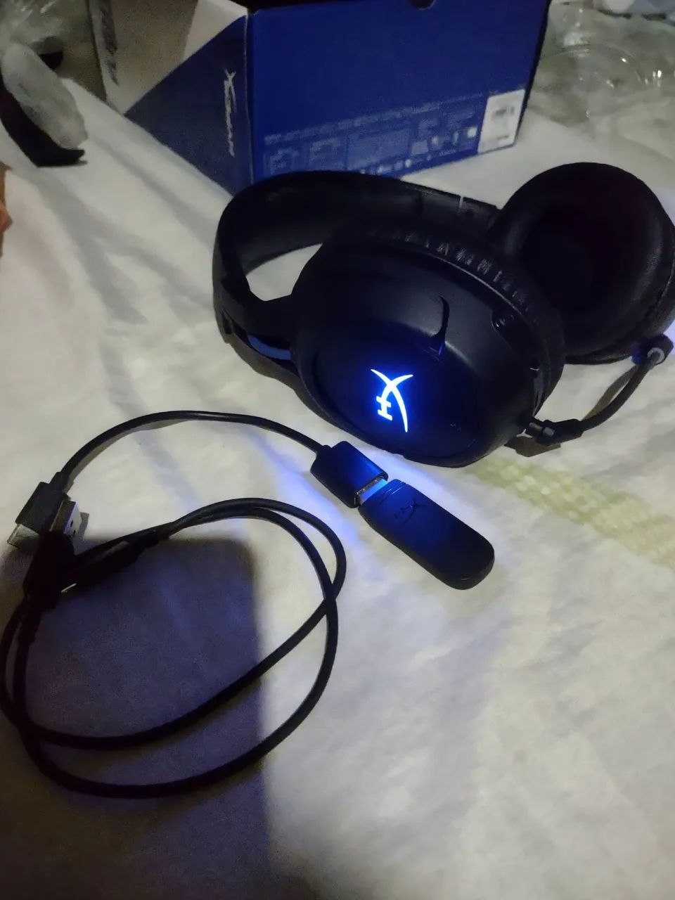Headset hyperx cloud flight na caixa perfeito p/ games ps4/PS5/Pc e outros entrega  - Foto 3
