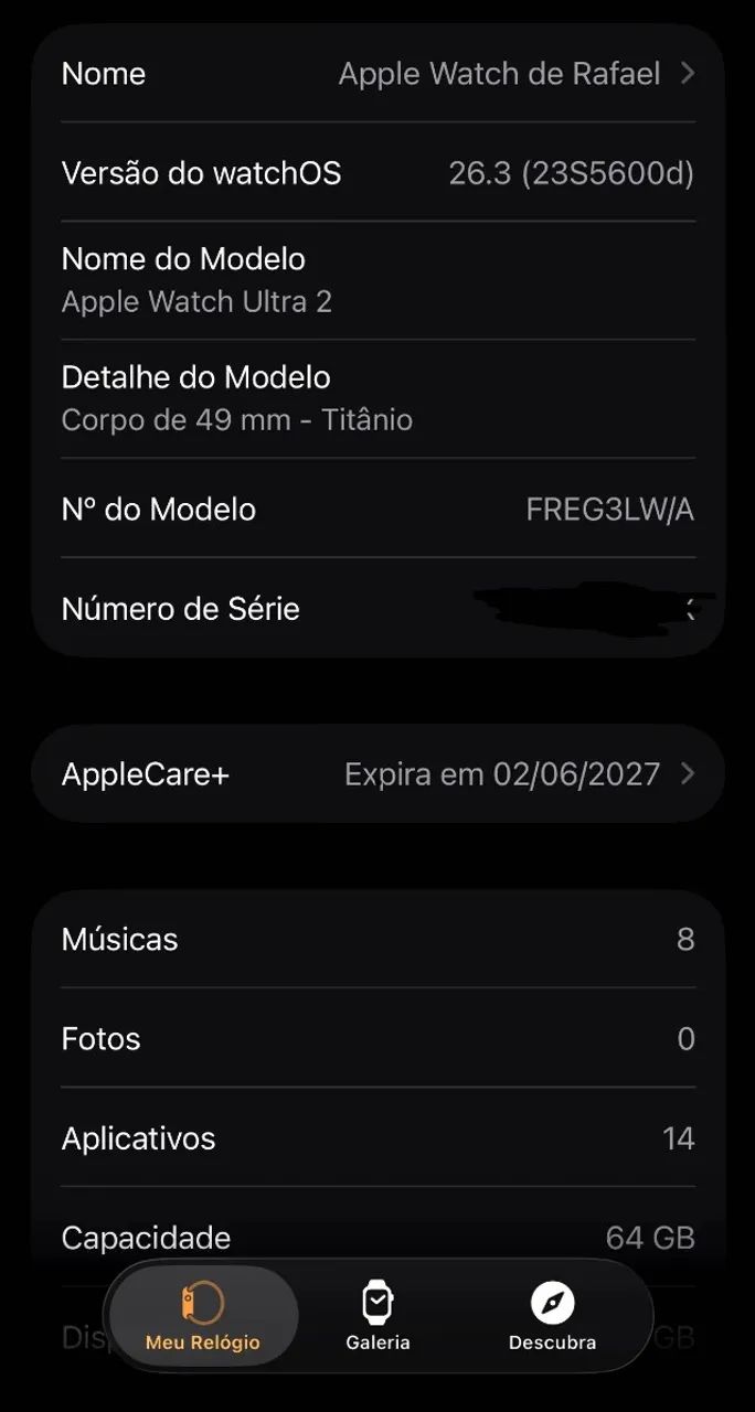 Apple Watch Ultra 2 49mm Titânio + AppleCare até Mai/27 - Bateria 99% - Foto 2