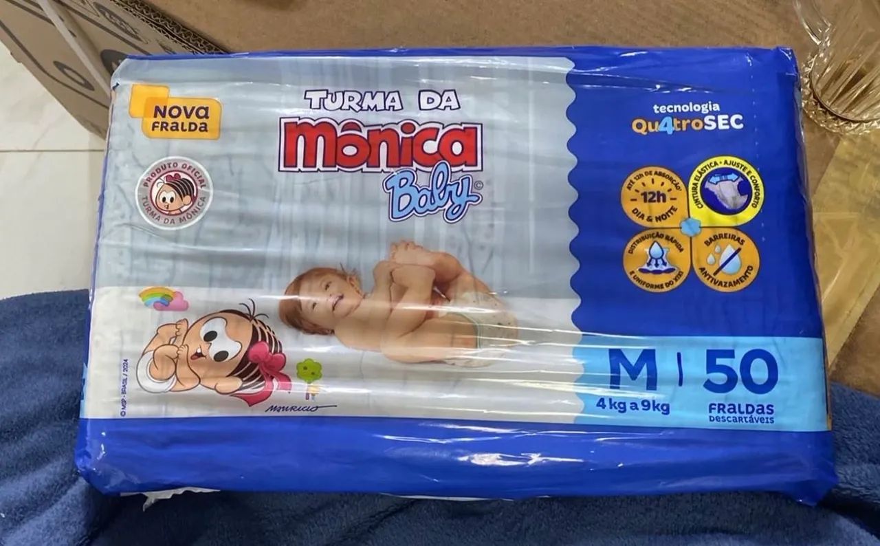 Fralda M Turma da Mônica 50uni