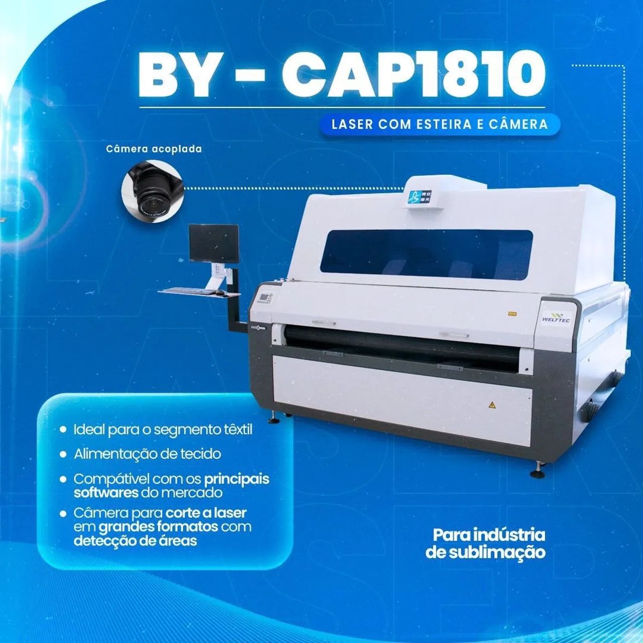 Máquina de Corte Laser BY-CAP1810 - Foto 2