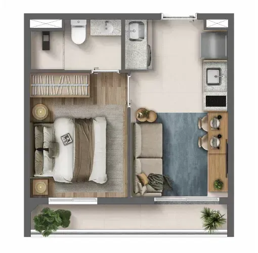 PLANTA 27m²