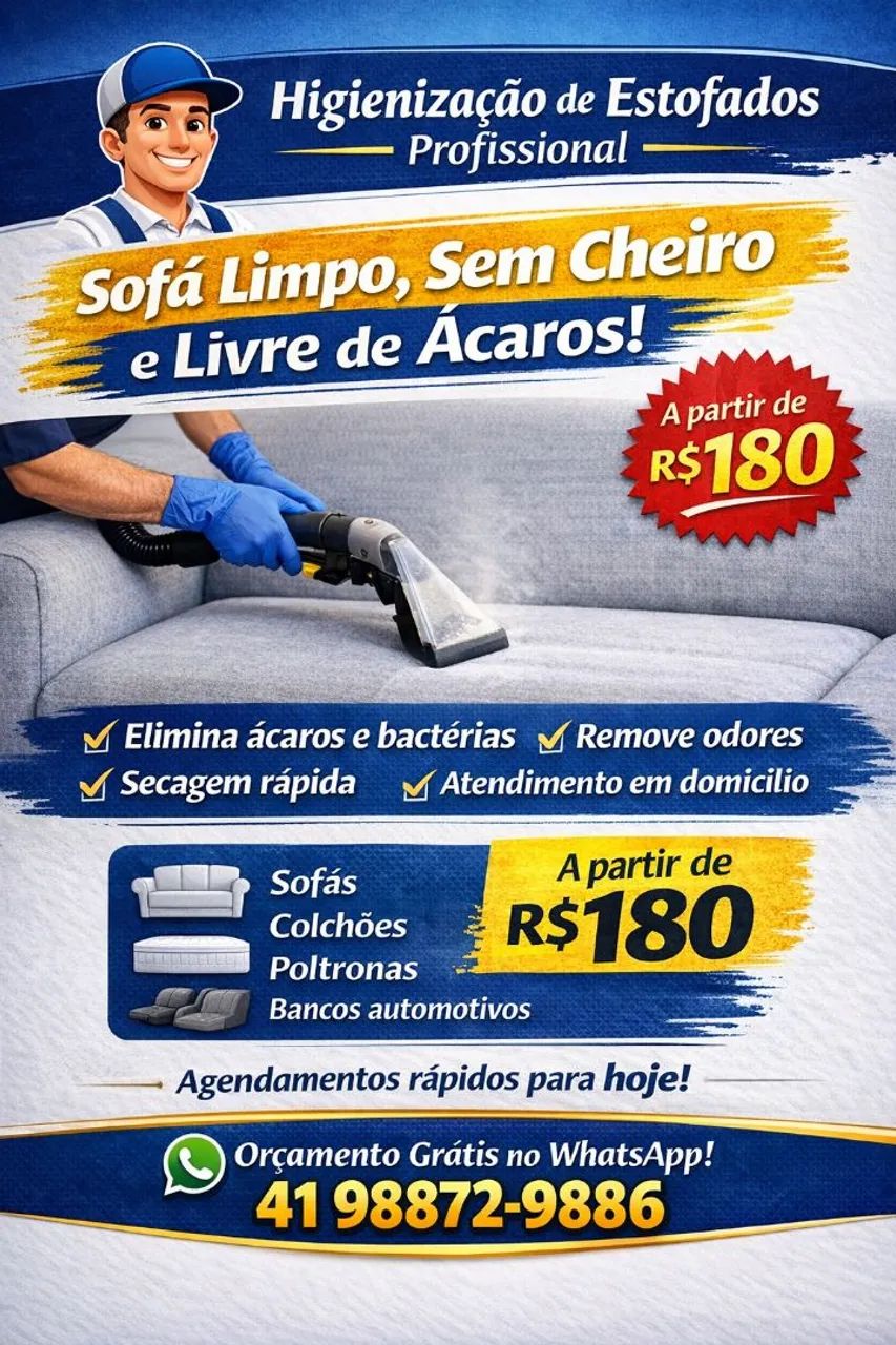 HIGIENIZAÇÃO ESTOFADOS