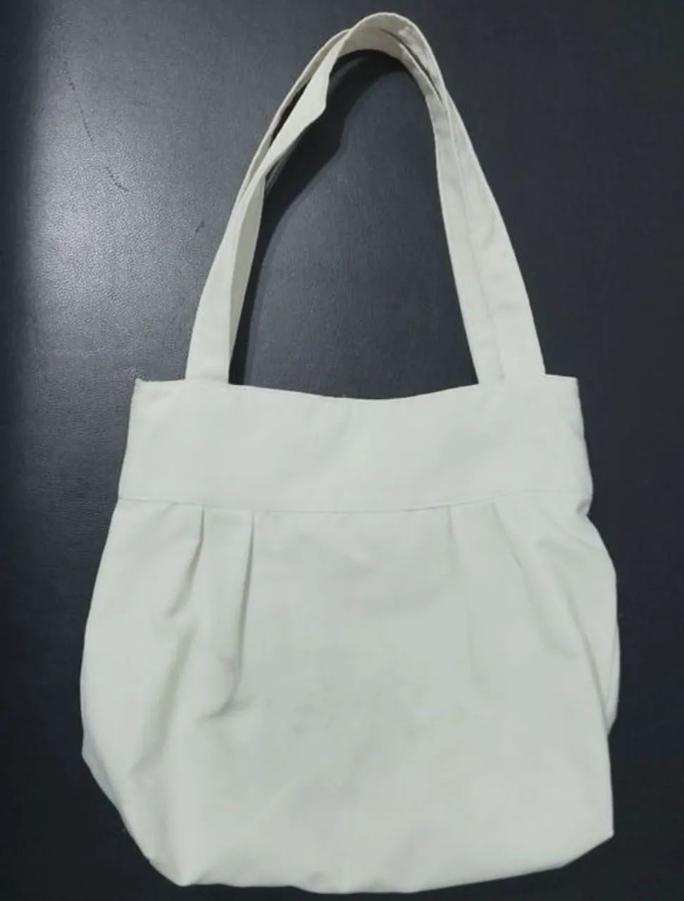 Bolsa De Ombro Creme Em Tecido Com Tachas  - Foto 3
