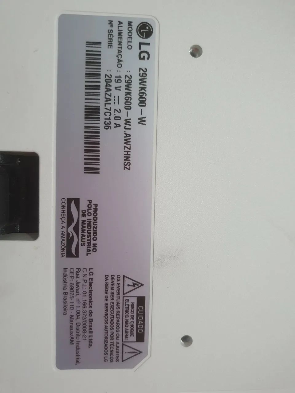Monitor Game LG 29WK600-W com Defeito  - Foto 2