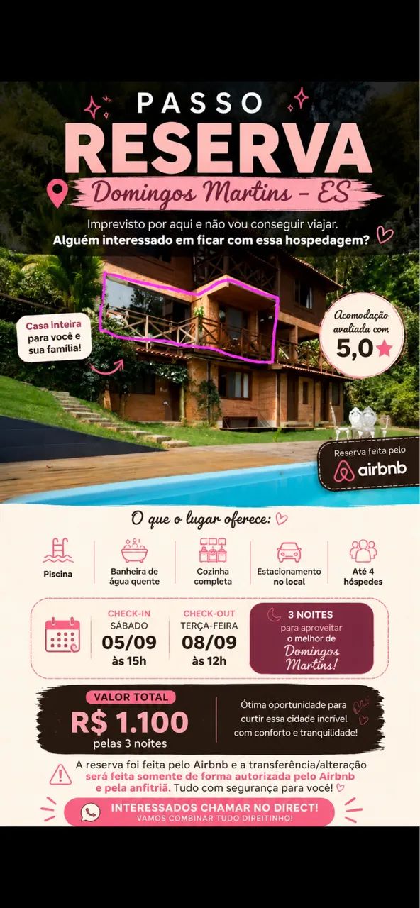 Hospedagem em domingo matins 