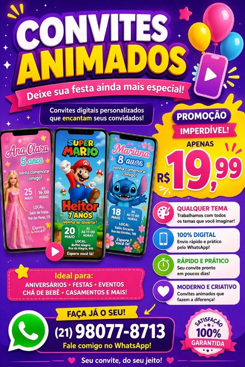 Convite animado 