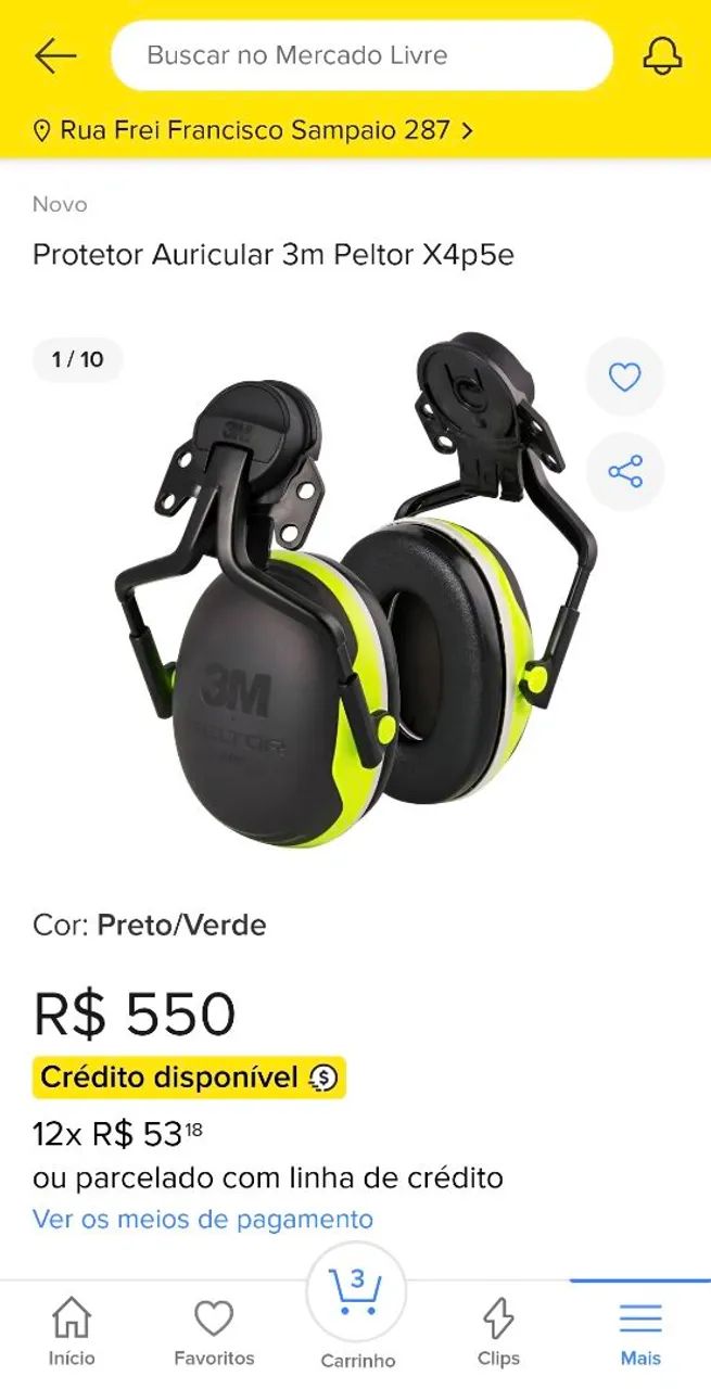 Protetor auricular 3M