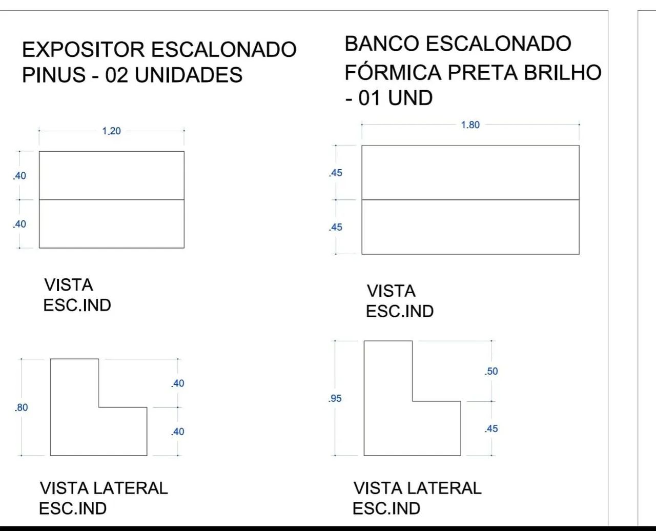Banco grande preto estofado - Foto 3