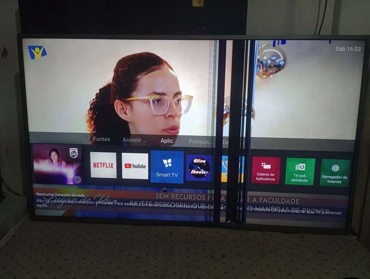  Ismart tv 50 polegadas com defeito 