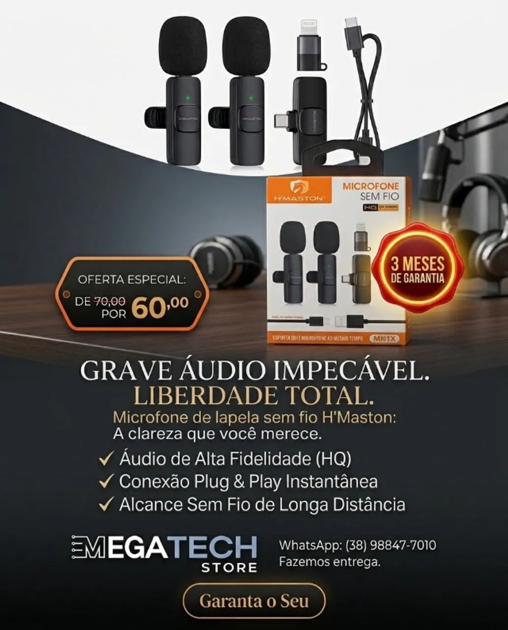 MICROFONE SEM FIO