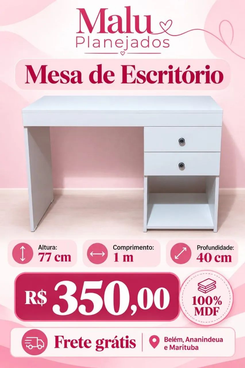 Promoção mesa de escritório 