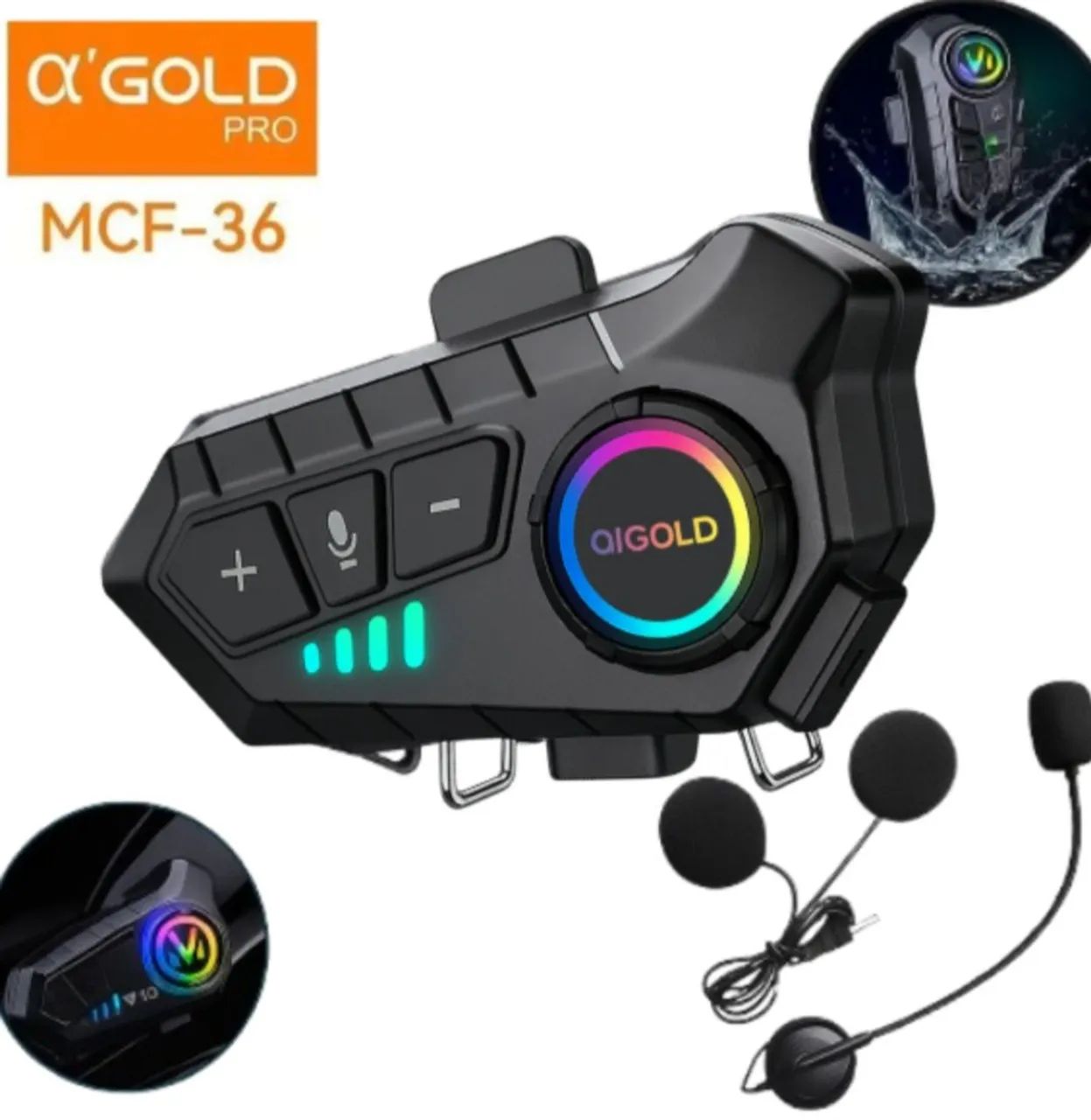 Fone Bluetooth para Capacete A'GOLD PRO - Foto 4