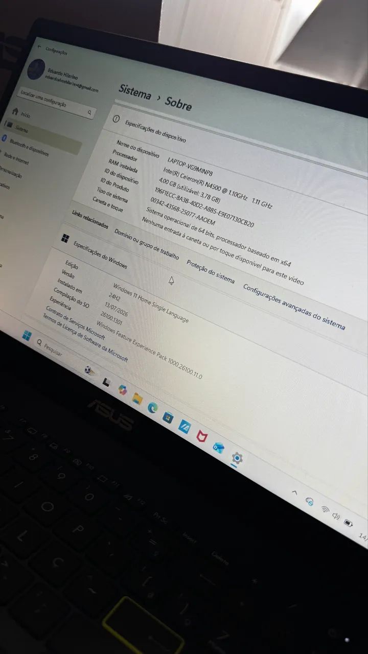 Notebook Asus GO 15? 128gb + 4gb RAM  - Foto 4