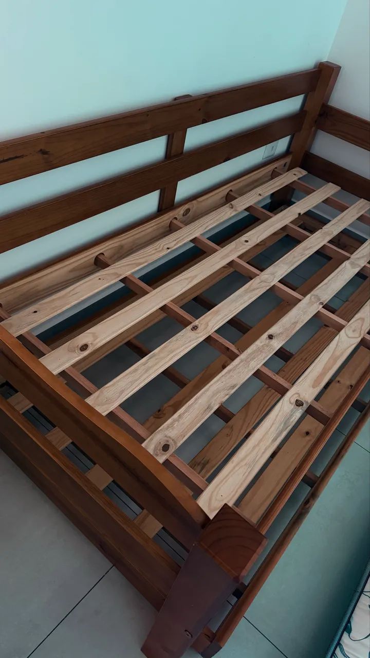 Cama dupla (bicama) madeira maciça. Pode usar como sofá! - Foto 3