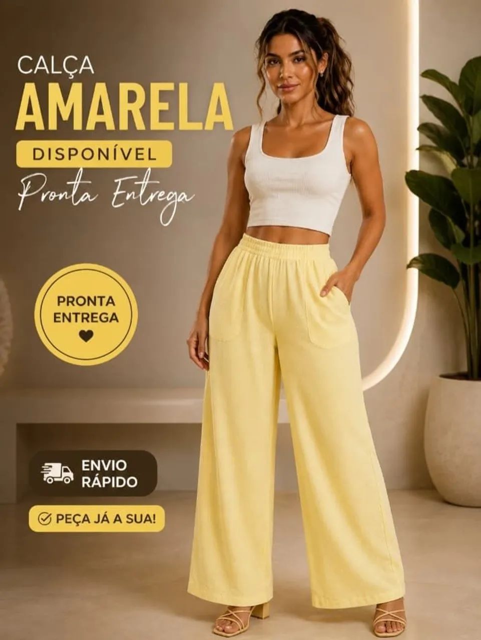 Calça amarela 