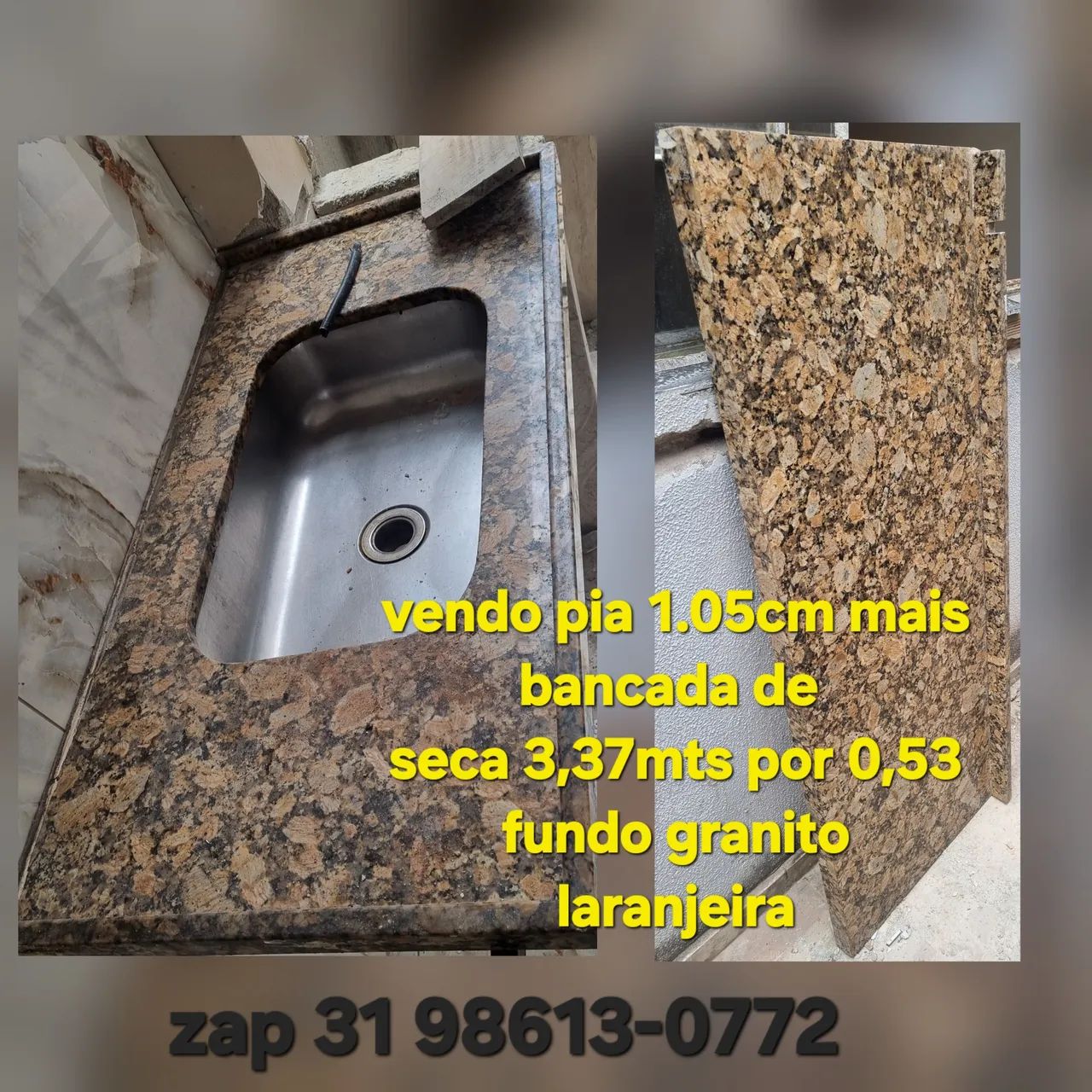 Pia granito com bancada