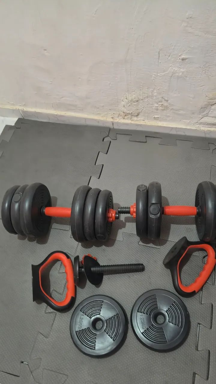 Kit de Halteres treino em casa 20 kg - Foto 2