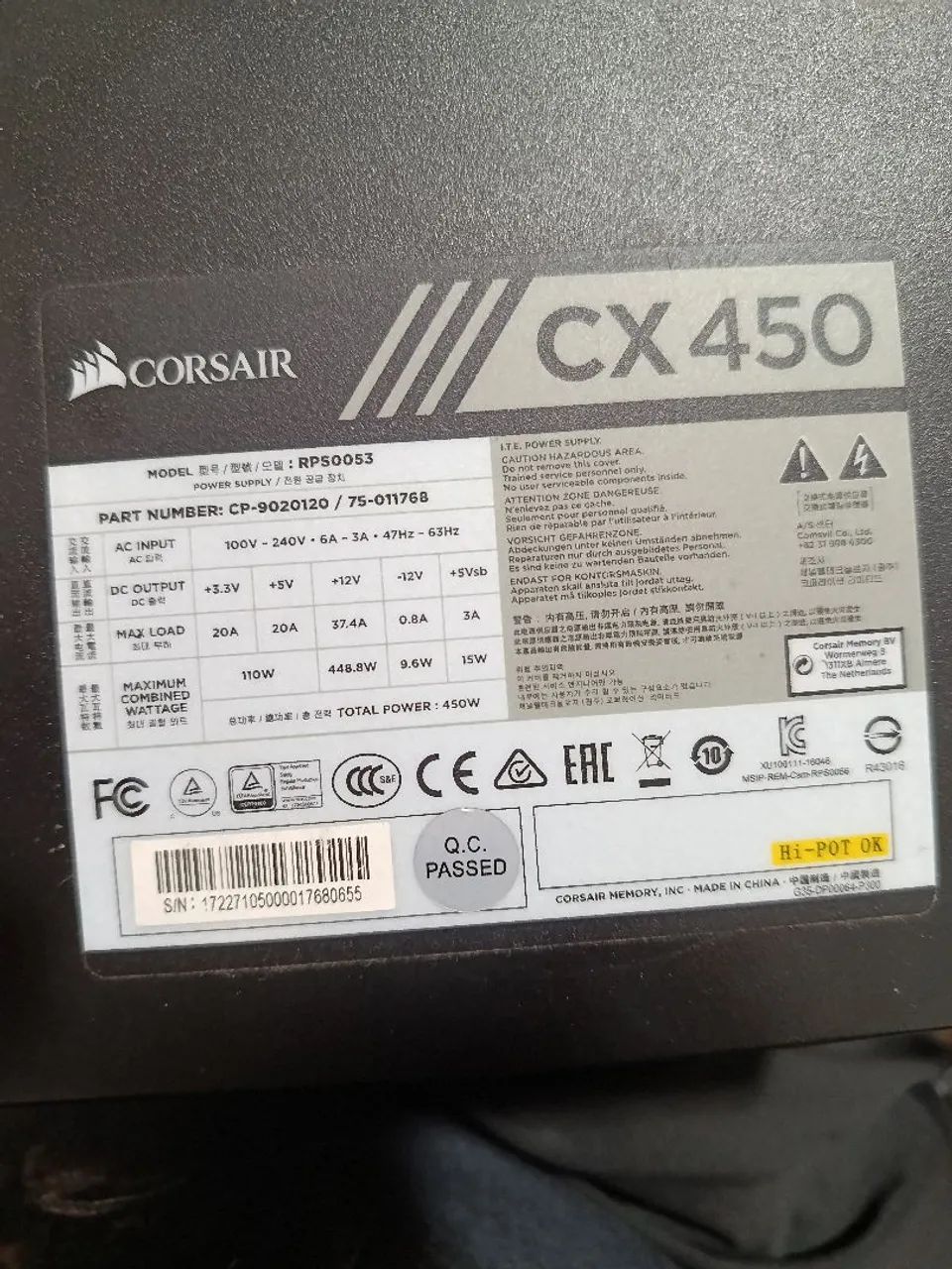 Fonte Corsair 450w  - Foto 4