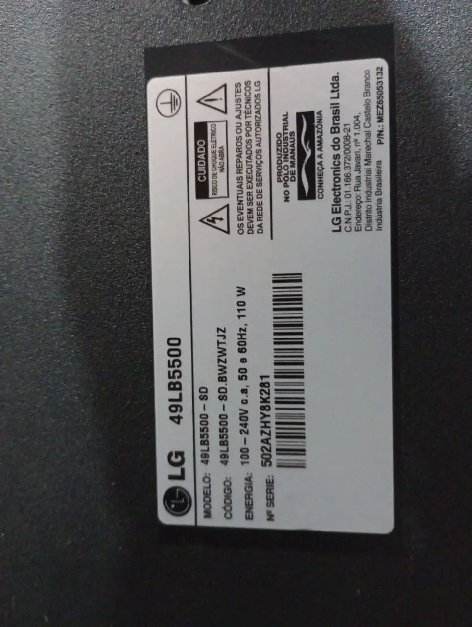 TV LG 49 POLEGADAS TELA QUEBRADA