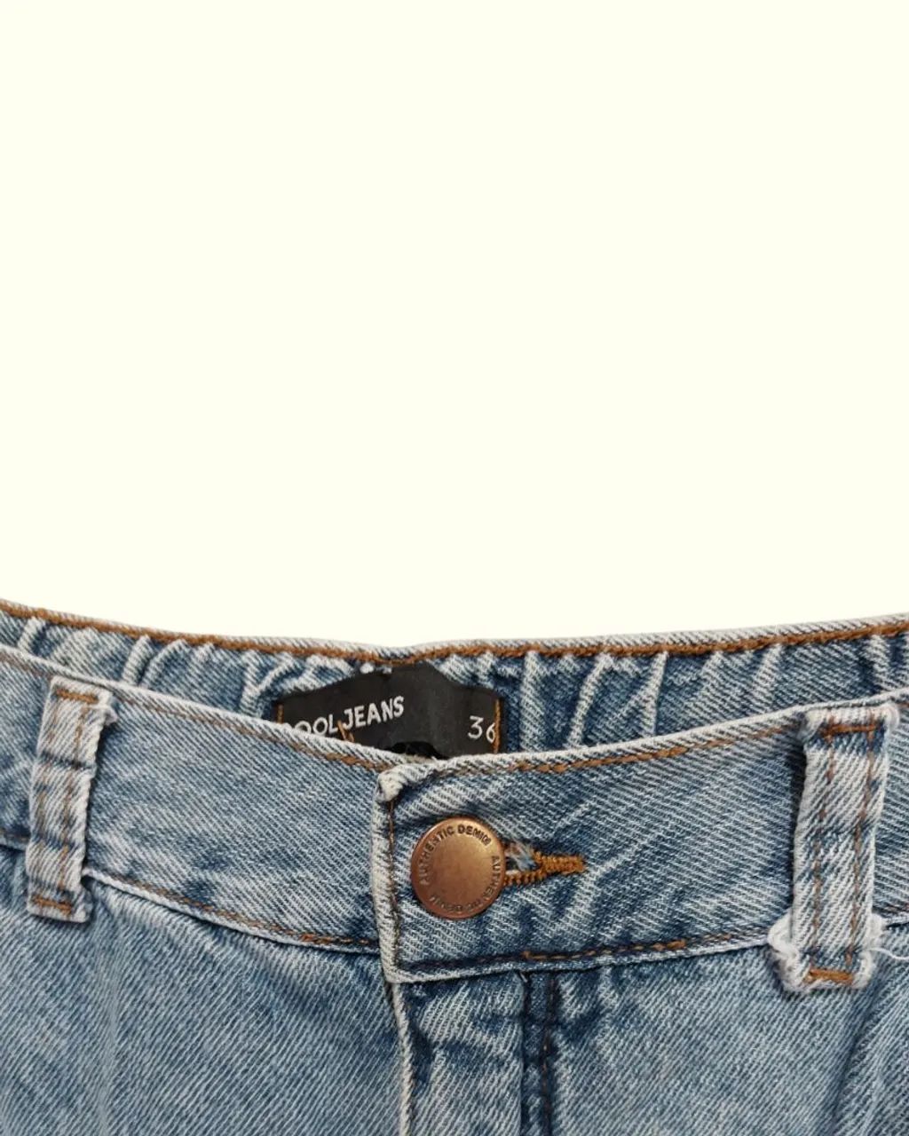 calça cargo pool jeans azul clara 36 - Foto 3