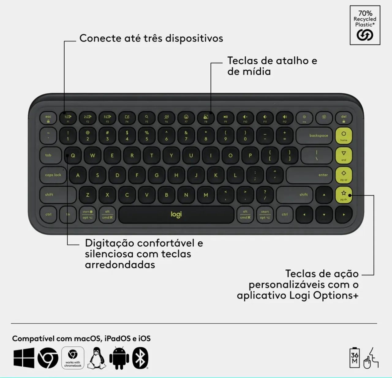 Logitech Combo: Teclado + Mouse (novo) - Foto 3