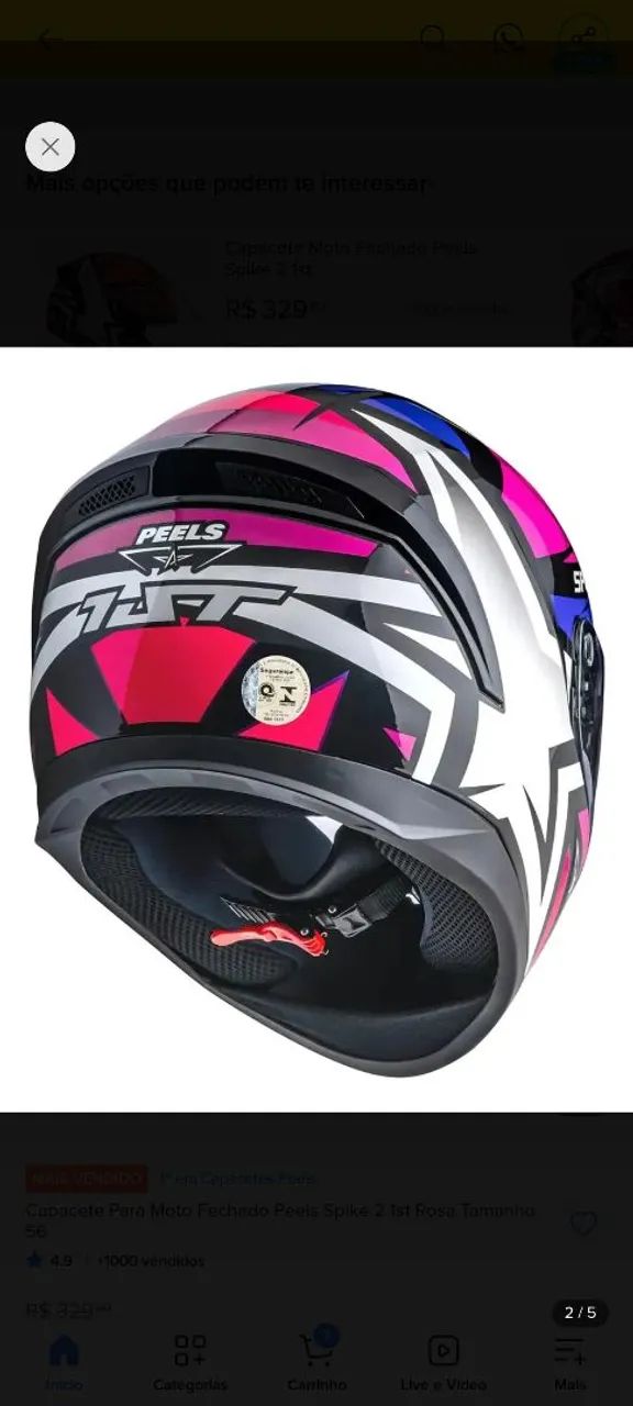 Capacete moto feminino  - Foto 2