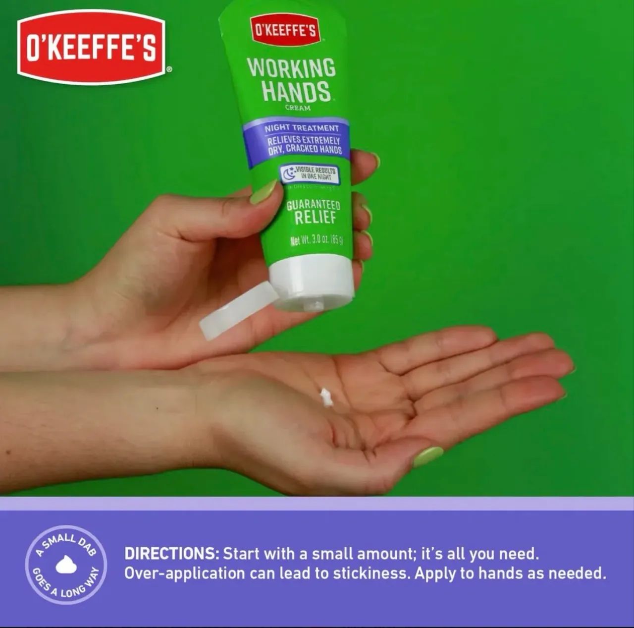 OKEEFFES WORKING HANDS NIGHT TREATMENT - CREME NOTURNO PARA AS MÃOS - 85 G - Foto 5