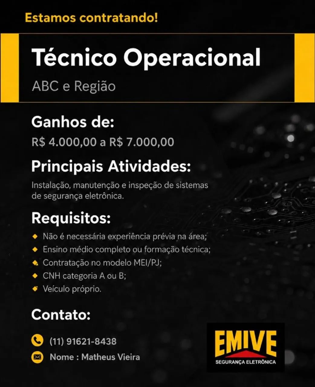 TÉCNICO INSTALAÇÃO.