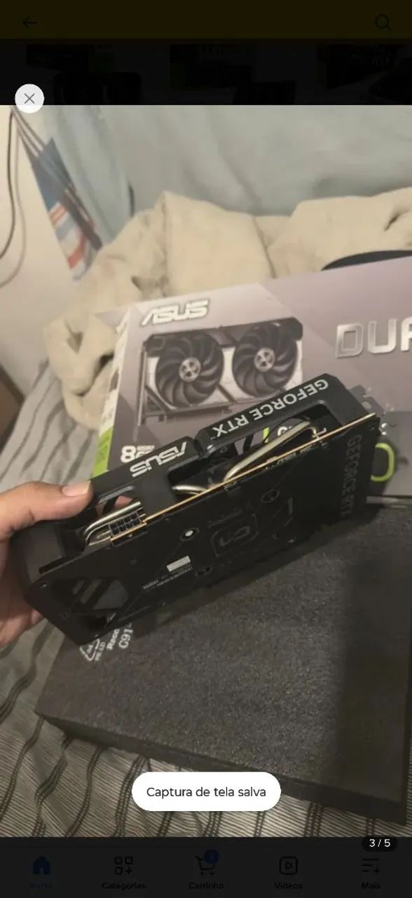 Rtx 5060 8gb VRAM Asus - Nova - Foto 3