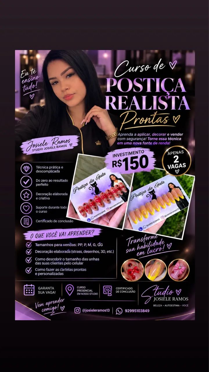 Curso postiça realista prontas 
