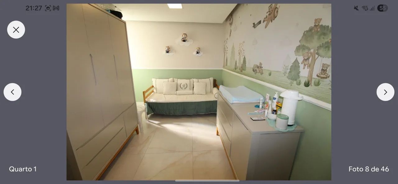 Quarto De Bebê Completo Berço Guarda Roupa e Cômoda - Classic New - Foto 4