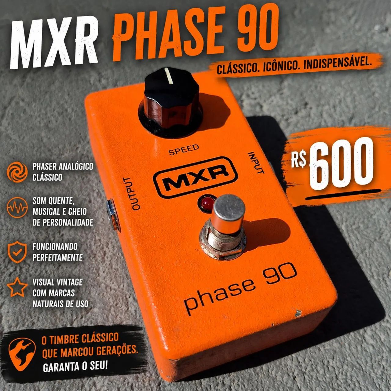 MXR Phase 90 Original - Phaser Clássico Analógico - Instrumentos