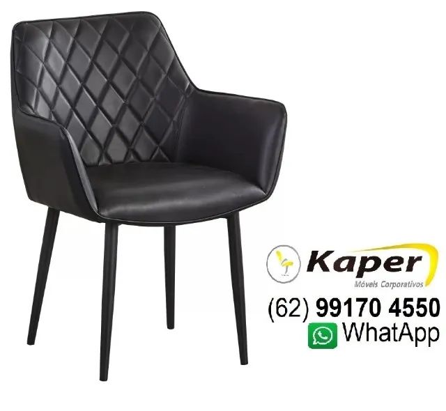 Poltrona Marrakech estofada pés metal ( produto novo )