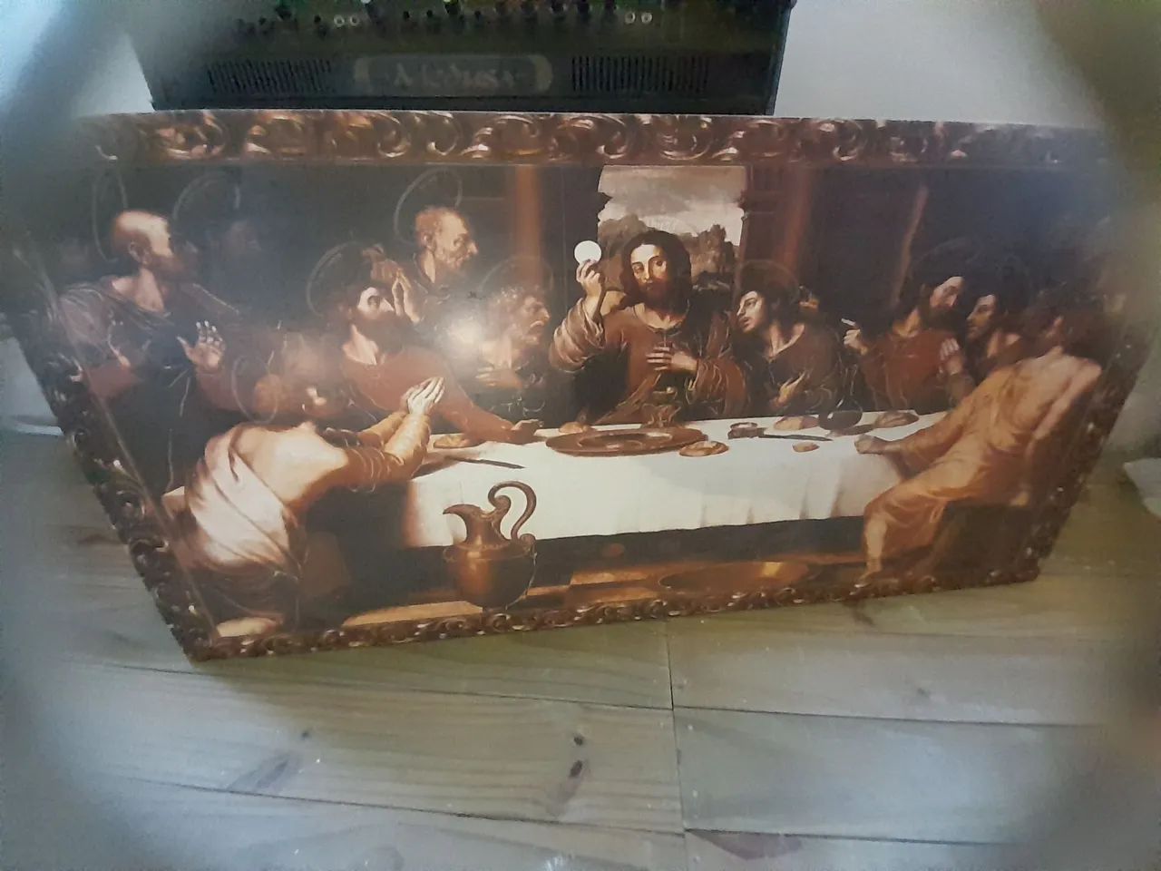 Quadro de porcelanato Santa ceia