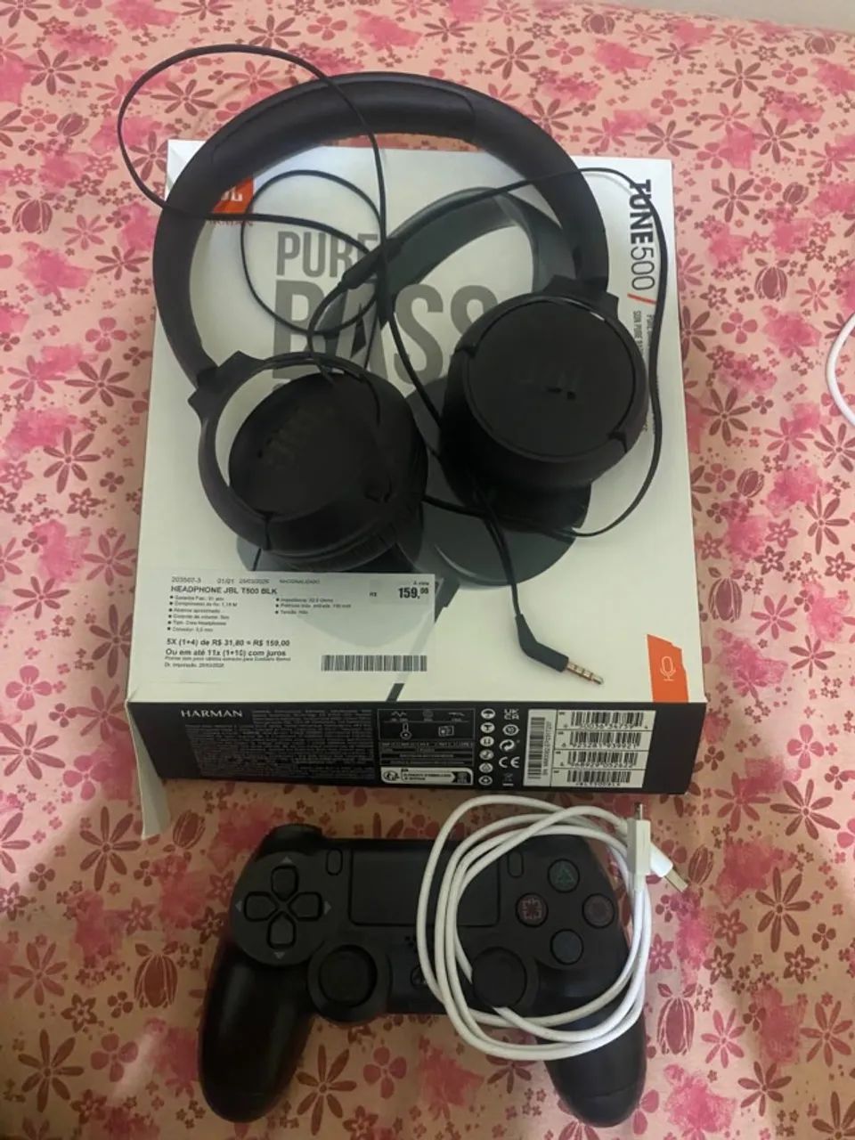 fone + controle de ps4 - Foto 3