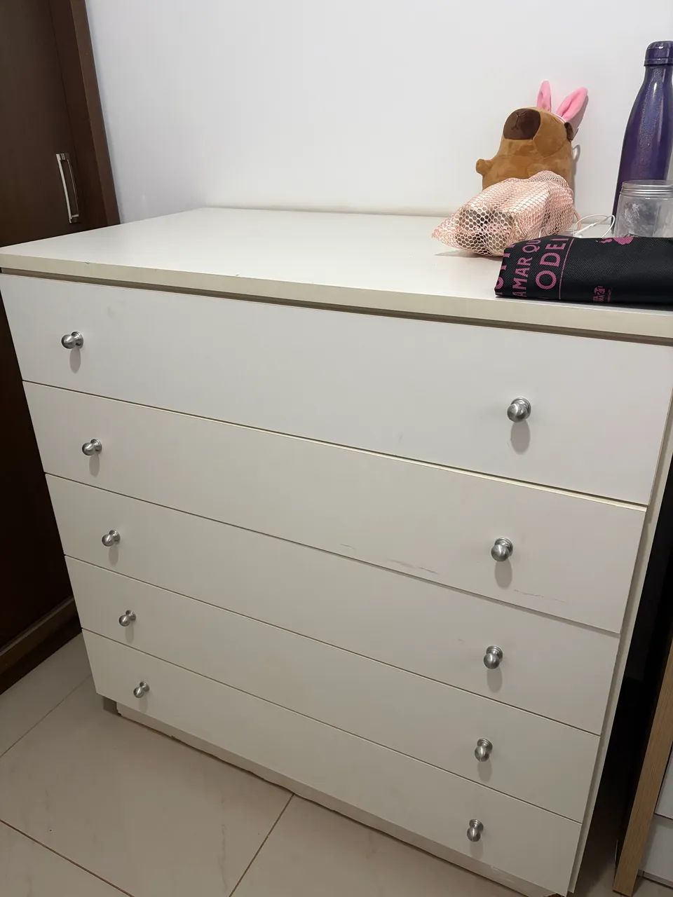 COMODA 5 GAVETAS BRANCA
