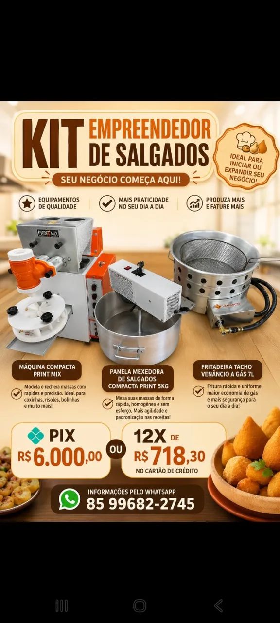 Maquina de salgados 