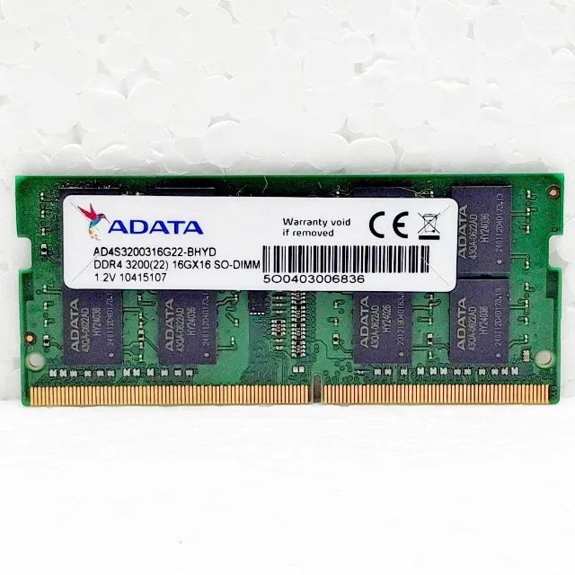 Memória RAM Notebook 16GB DDR4 3200 SODimm ADATA