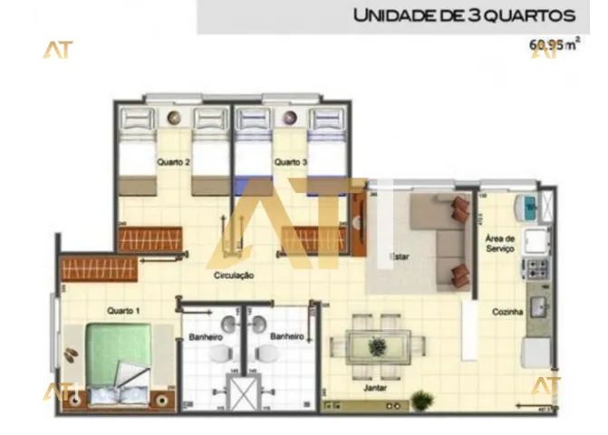 Apartamento 3 Quartos e Suíte Riacho Fundo II - Foto 2