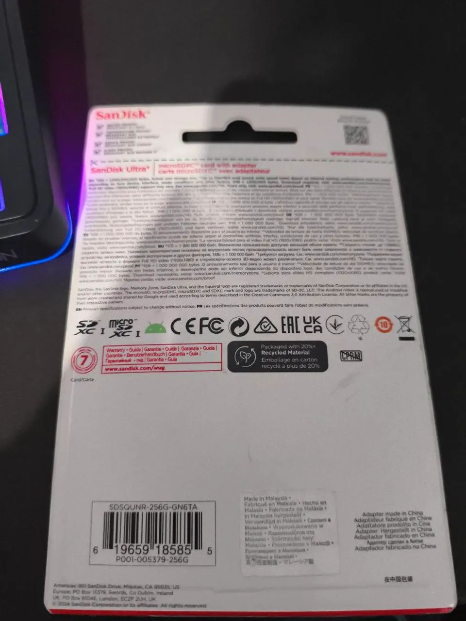 Microsdxc card SanDisk ultra 256gb - Foto 2