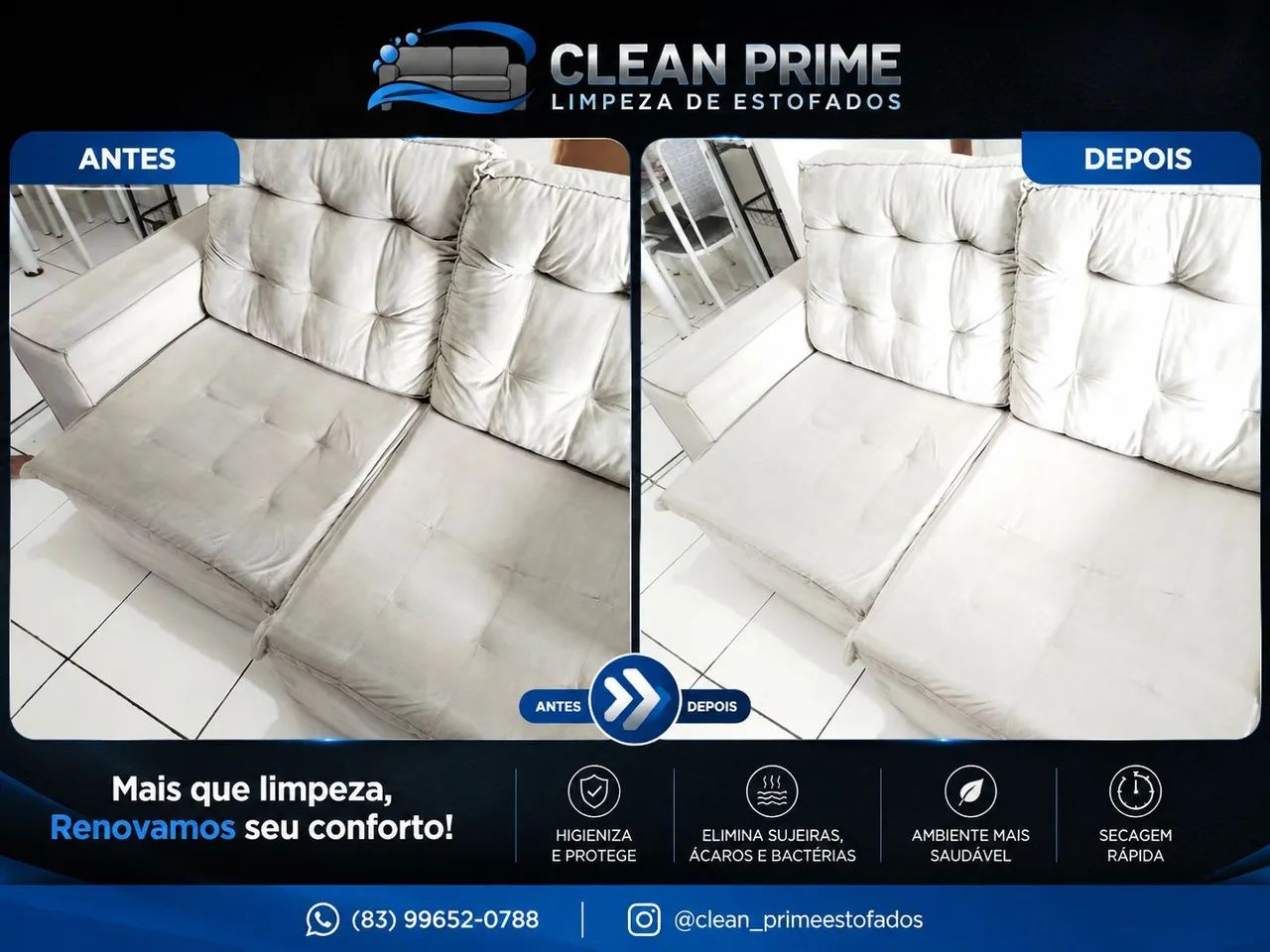 Limpeza e Higienização de Estofados - Foto 4