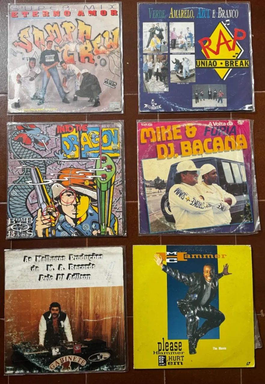 27 LPs Rap Nacional Raros Comando DMC Vozes de Rua Sampa Crew