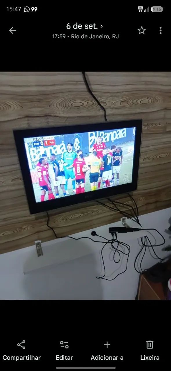 Vendo essa TV de 19 polegadas seminova não é smart  - Foto 4