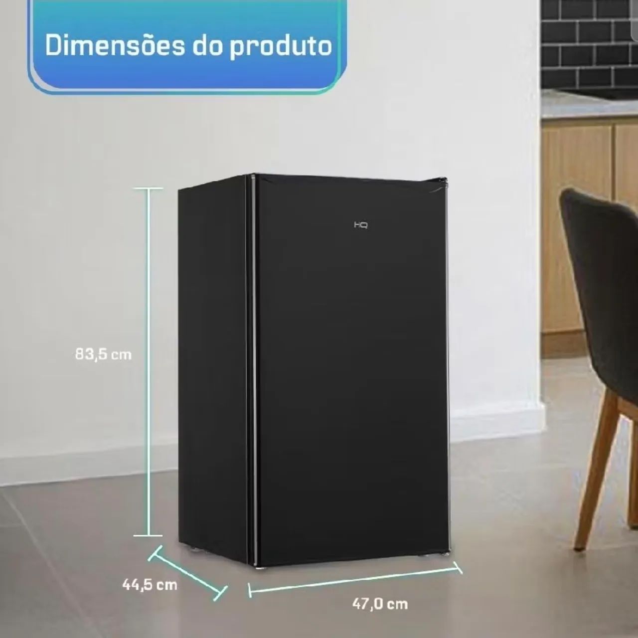 Frigobar HQ 93 lt preto - Foto 3