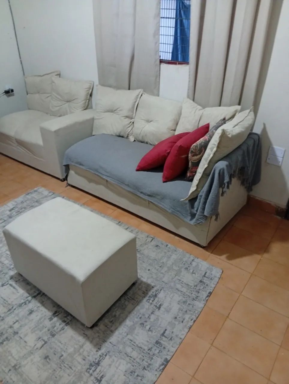 Sofá com puff