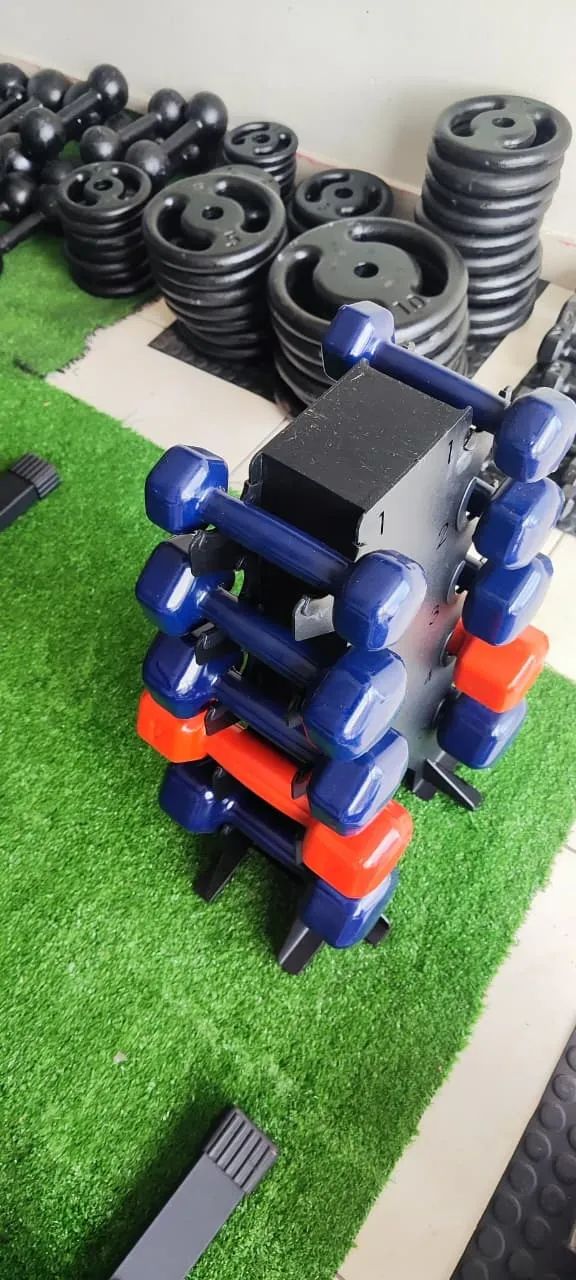 Suporte de halteres de 1 a 5 pares